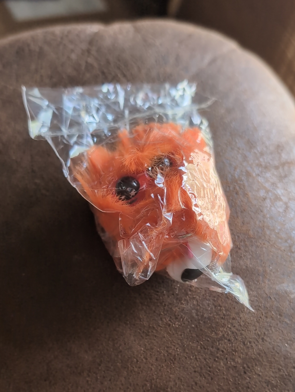 Cute Niche Orange Fluff Keychain
